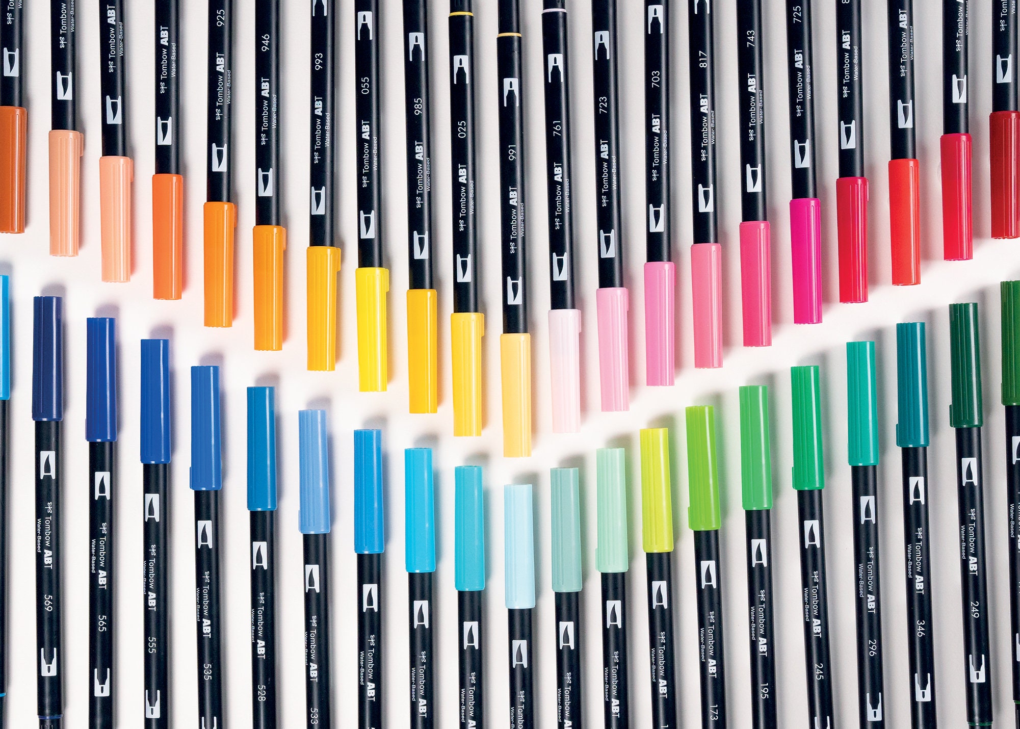 Tombow ABT Dual Brush Pens Colour Lettering Pens Bujo Pens Tombow  Calligraphy Pens Brush Tip Pens 70 Different Colours Available 