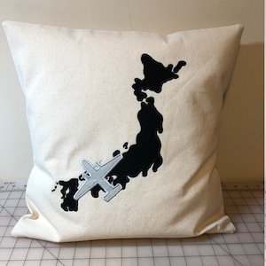 Handmade E-2 Hawkeye Pillow: Iwakuni Japan Canvas Pillow