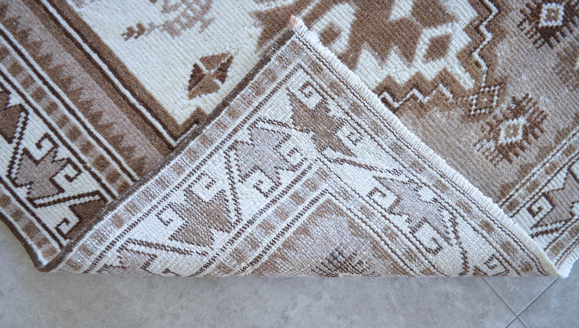 3x4 Rug Hand Knotted Small Oushak Rug Low Pile Kitchen Rug Etsy