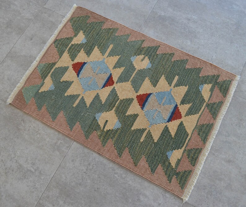 2x3 ft rug Turkish Small Kilim Rug Hand Woven Wool Area Rug Etsy
