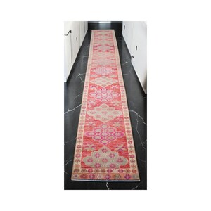 2x13 Ft Long Runner Hand Knotted Runner Rug - Vintage Turkish Rug Herki Rug Tribal Runner Kitchen Island Rug actual: 24″ x 152″
