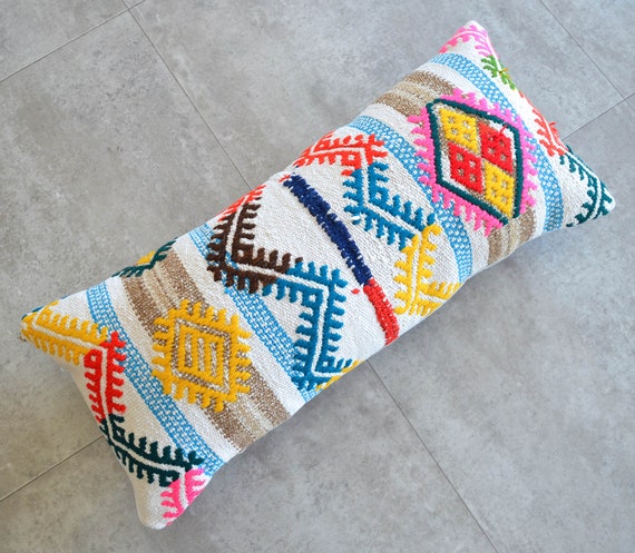 12 X 27 Wedding Pillow Wool Kilim Lumbar Pillow Cushion Cover Turkish Pillow Sham Rug Pillow Case Kilim Rug Cushion Decor 31 X 69 Cm Etsy