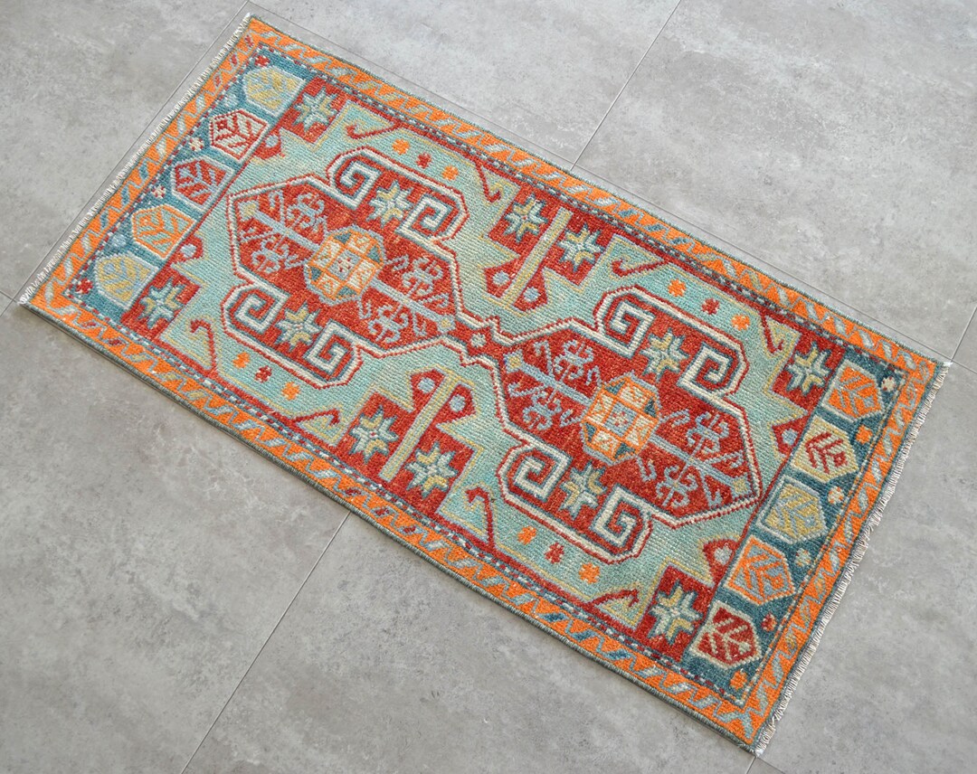 2x3 Rug Front of Bathroom Sink Rug Hand Knotted Small Rug Etsy UK