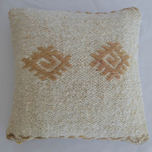 16&quot; x 16&quot; Vintage HEMP kilim Pillow cushion cover Turkish pillow sham kilim rug pillow pillow case Kilim Rug Cushion Decor 40 x 40 cm  *