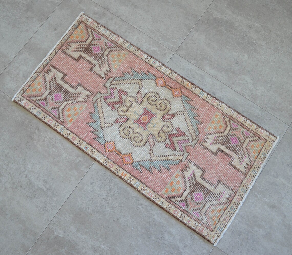 2x3 Rug Front of Bathroom Sink Rug Hand Knotted Small Rug Etsy