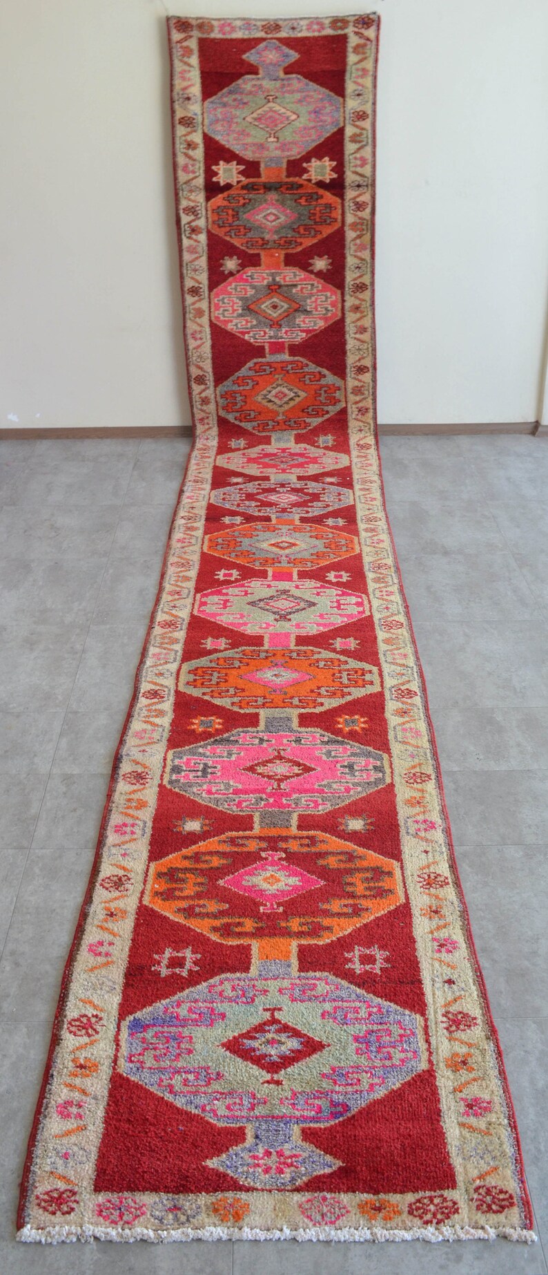 3x18 Ft Extra Long Runner Kurdish Hand Knotted Runner Rug Etsy