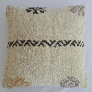 16&quot; x 16&quot; Vintage HEMP kilim Pillow cushion cover Turkish pillow sham kilim rug pillow pillow case Kilim Rug Cushion Decor 40 x 40 cm  *