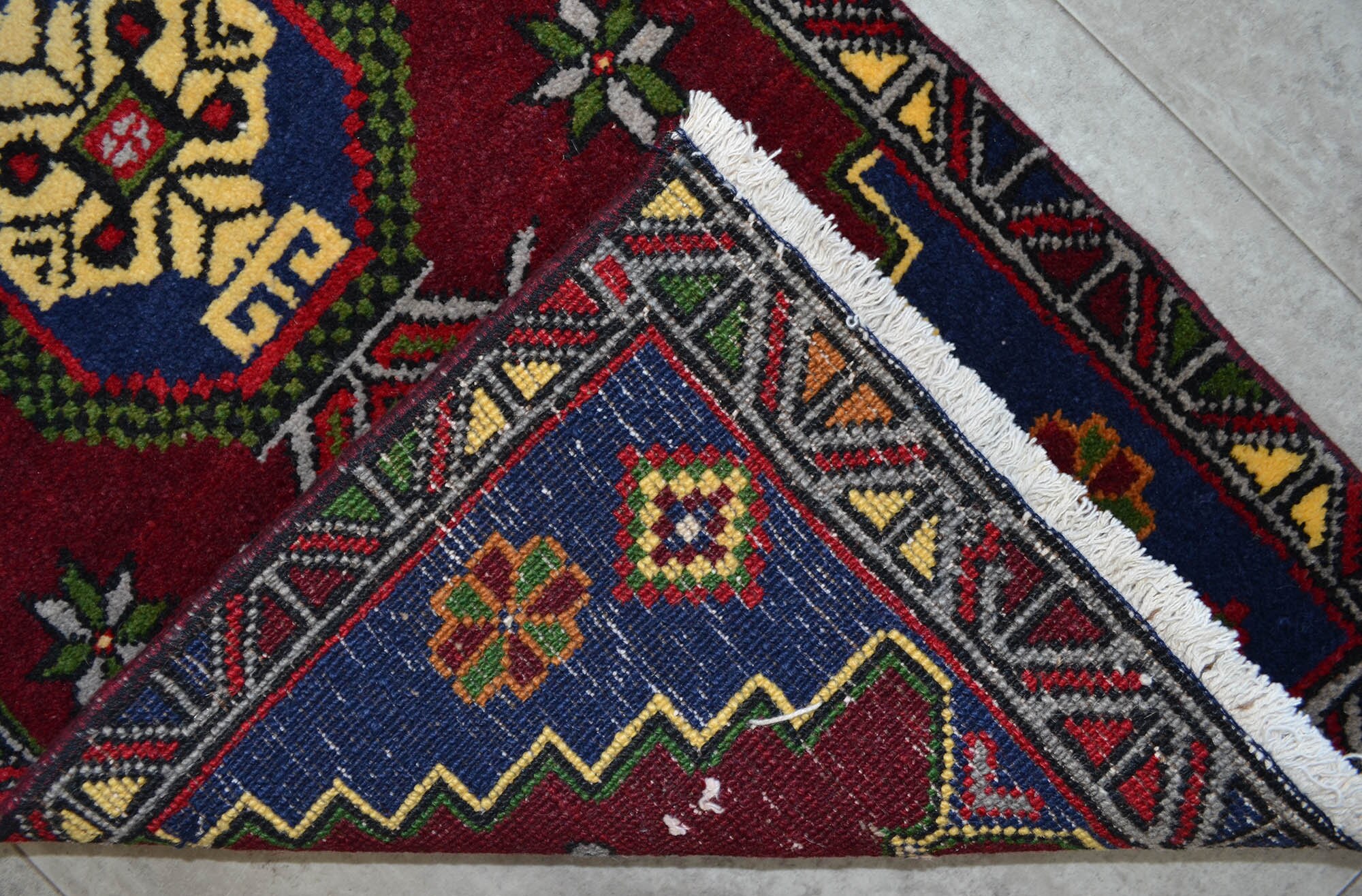 Alfombra 2x4 frente del lavabo del baño Alfombra anudada a | Etsy