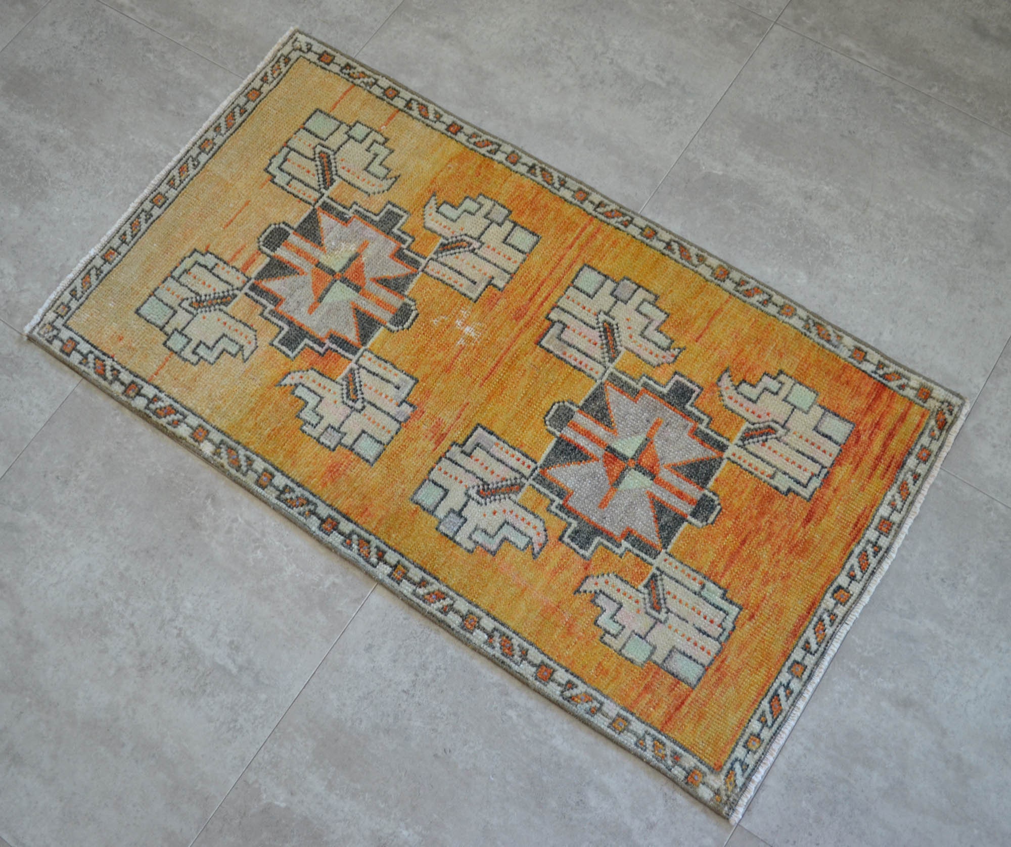 Alfombra 2x3 Frente del Lavabo del Baño Alfombra Anudada a | Etsy