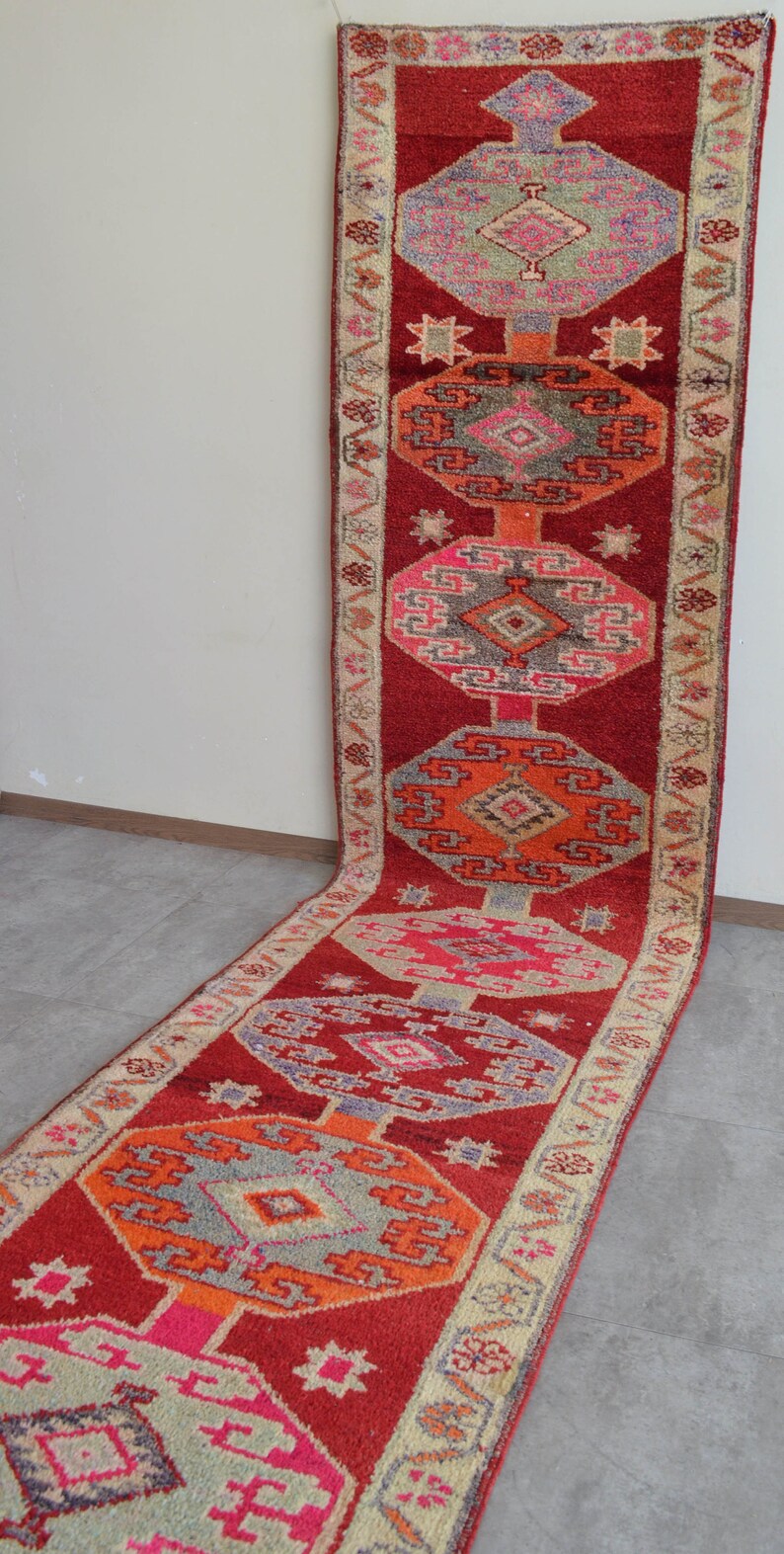 3x18 Ft Extra Long Runner Kurdish Hand Knotted Runner Rug Etsy