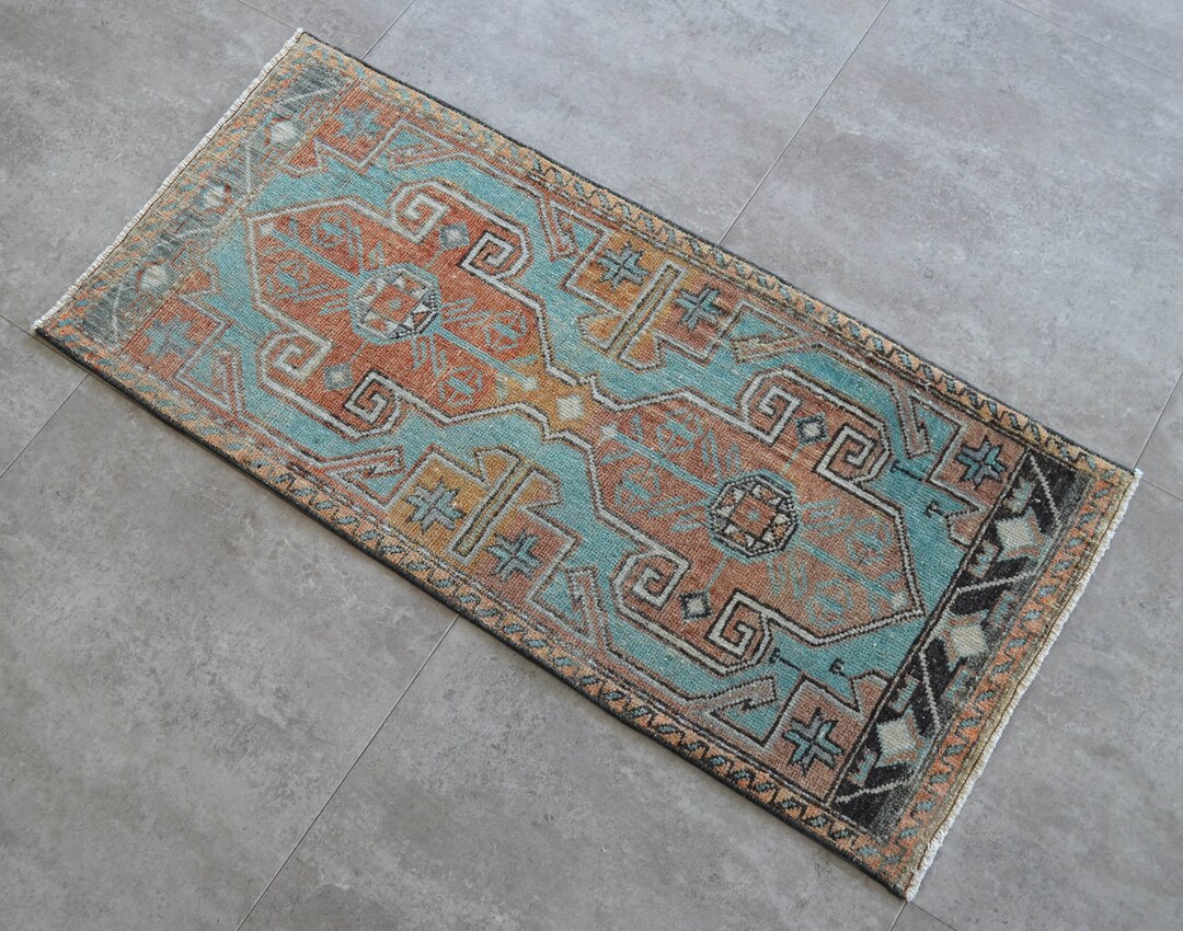 2x4 Rug Front of Bathroom Sink Rug Hand Knotted Small Rug Etsy