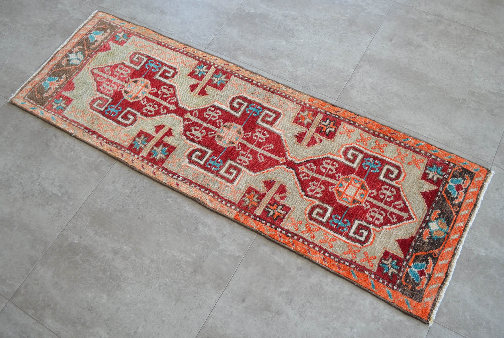 2x5 Rug Front of Bathroom Sink Rug Hand Knotted Small Rug Etsy