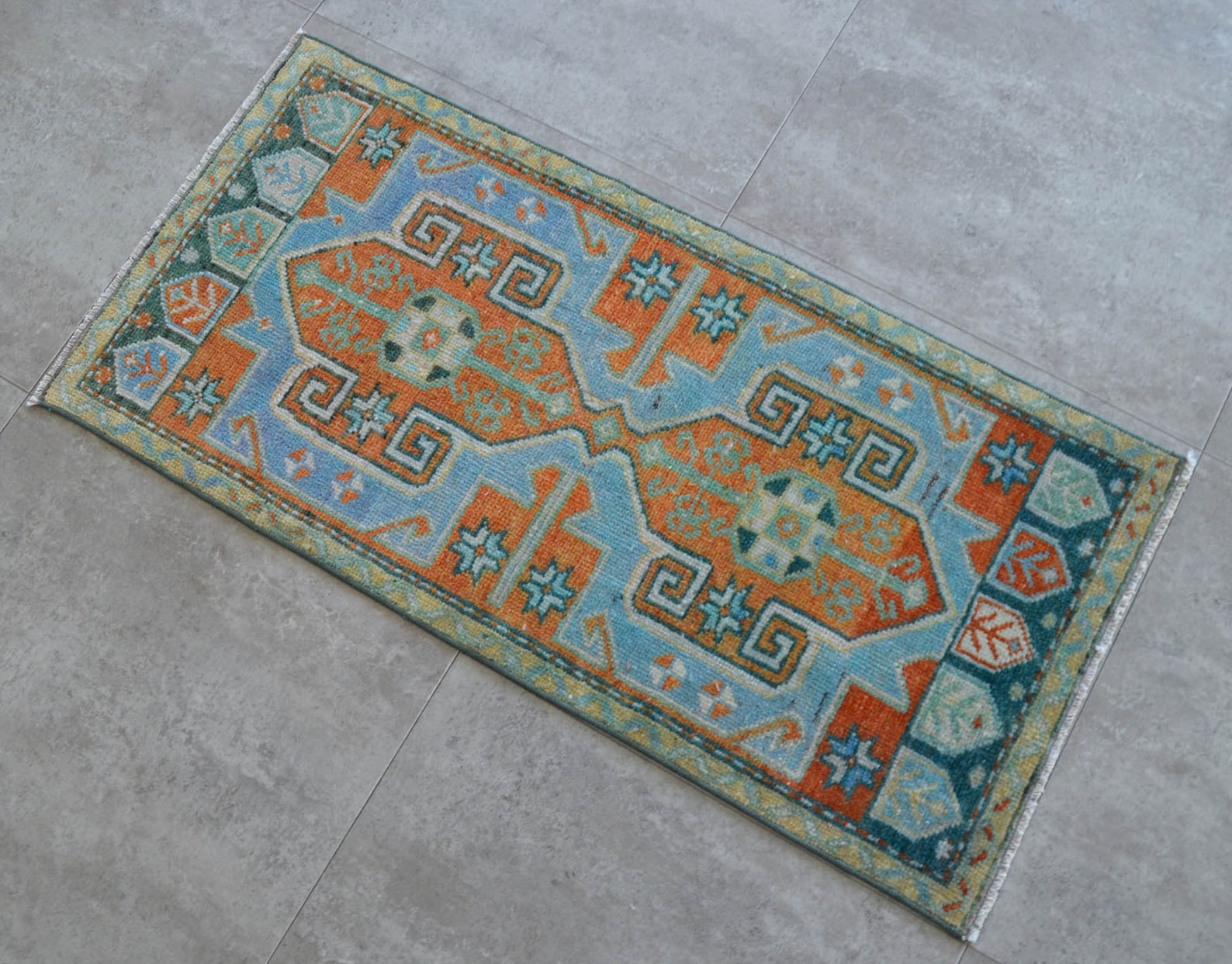 2x3 Rug Front of Bathroom Sink Rug Hand Knotted Small Rug Etsy