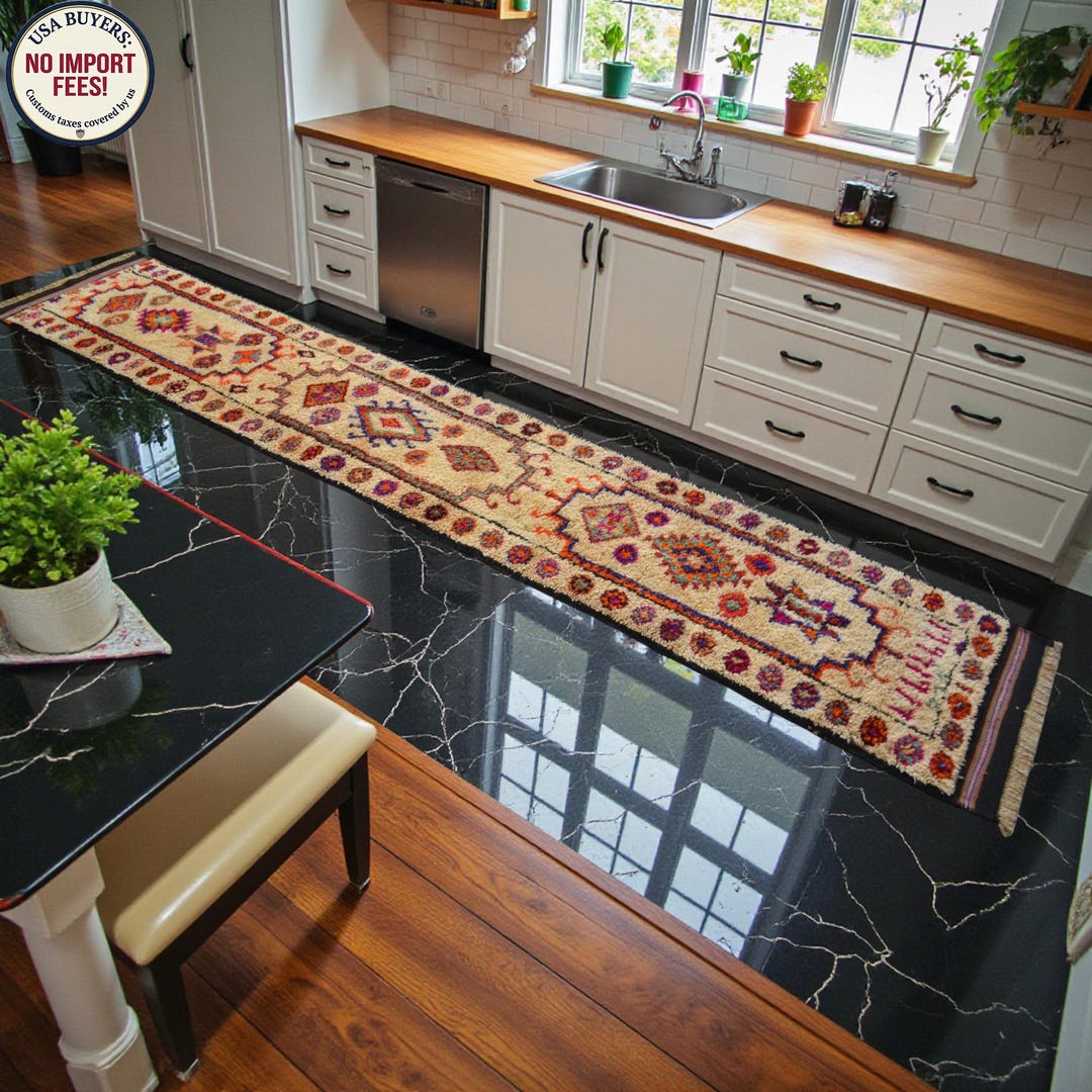 Handmade Extra Long Turkish Runner Rug 2.7x15.3 Ft High Pile Rug ...