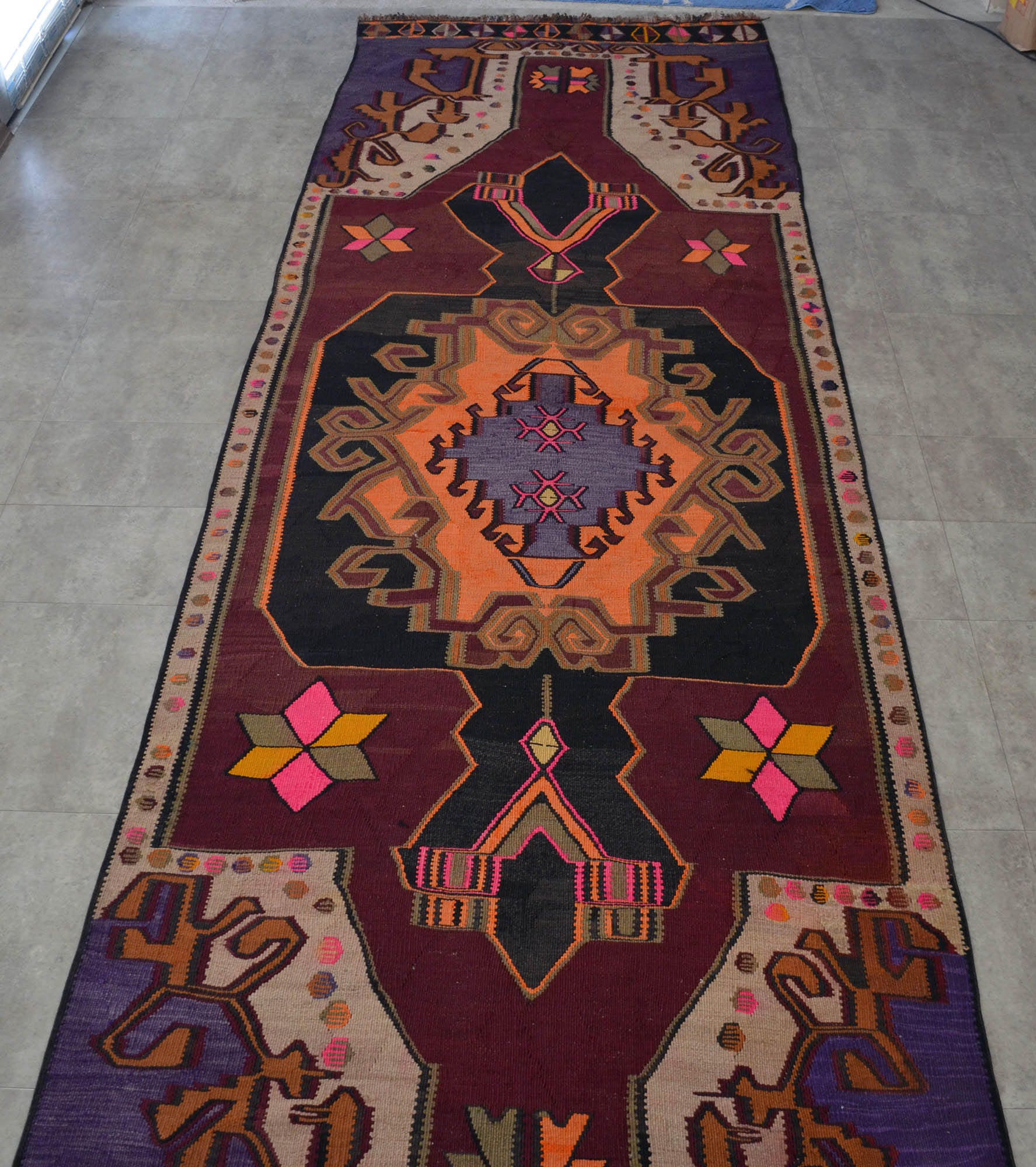 Turkish Runner Rug 4'8'' X 14'3'' Etsy UK