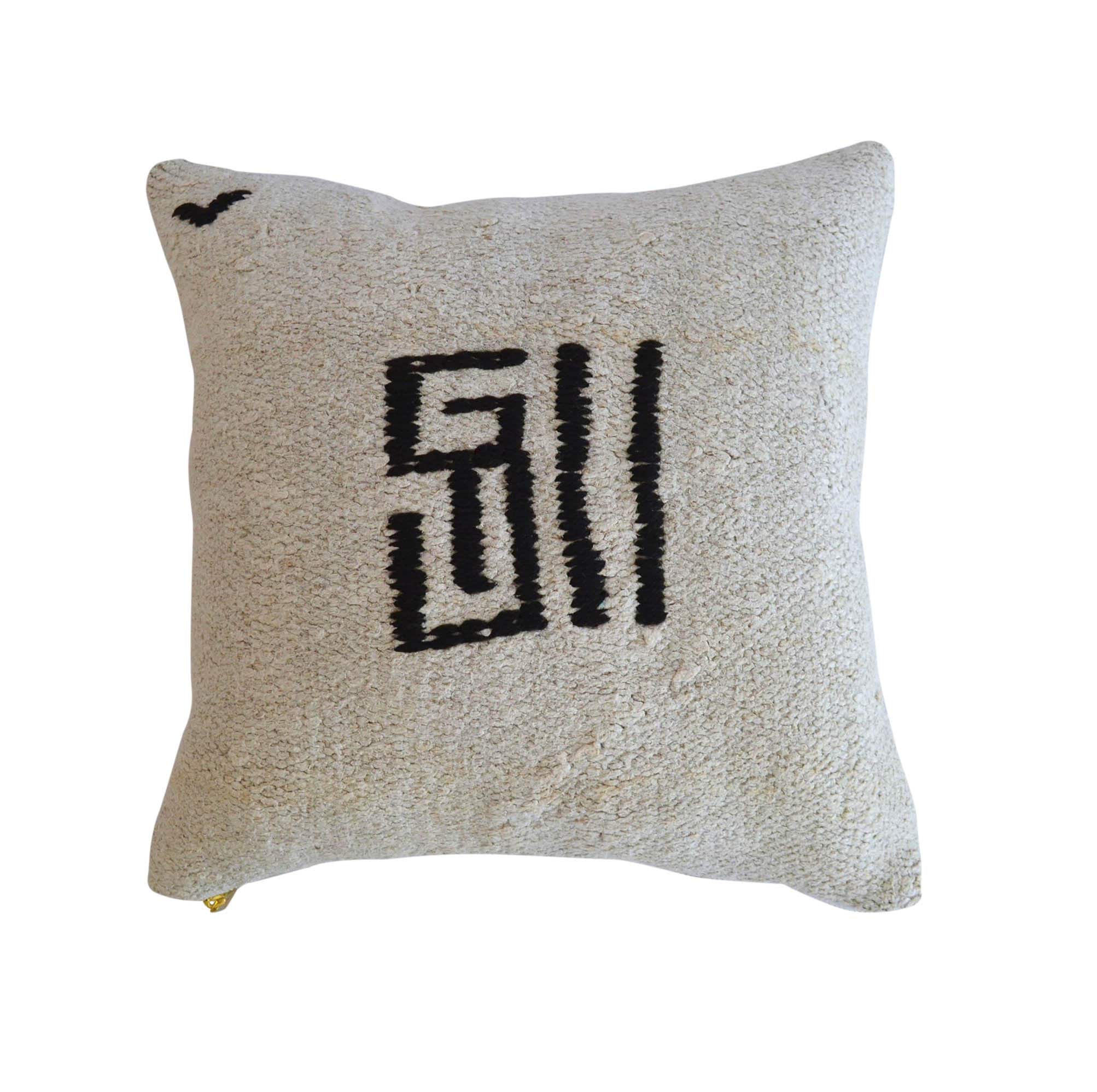 Housse De Coussin Kilim Chanvre 40 X cm Taie D'oreiller Couvre-Oreiller Turc Tapis Décoratif Motif Icônes Primitifs