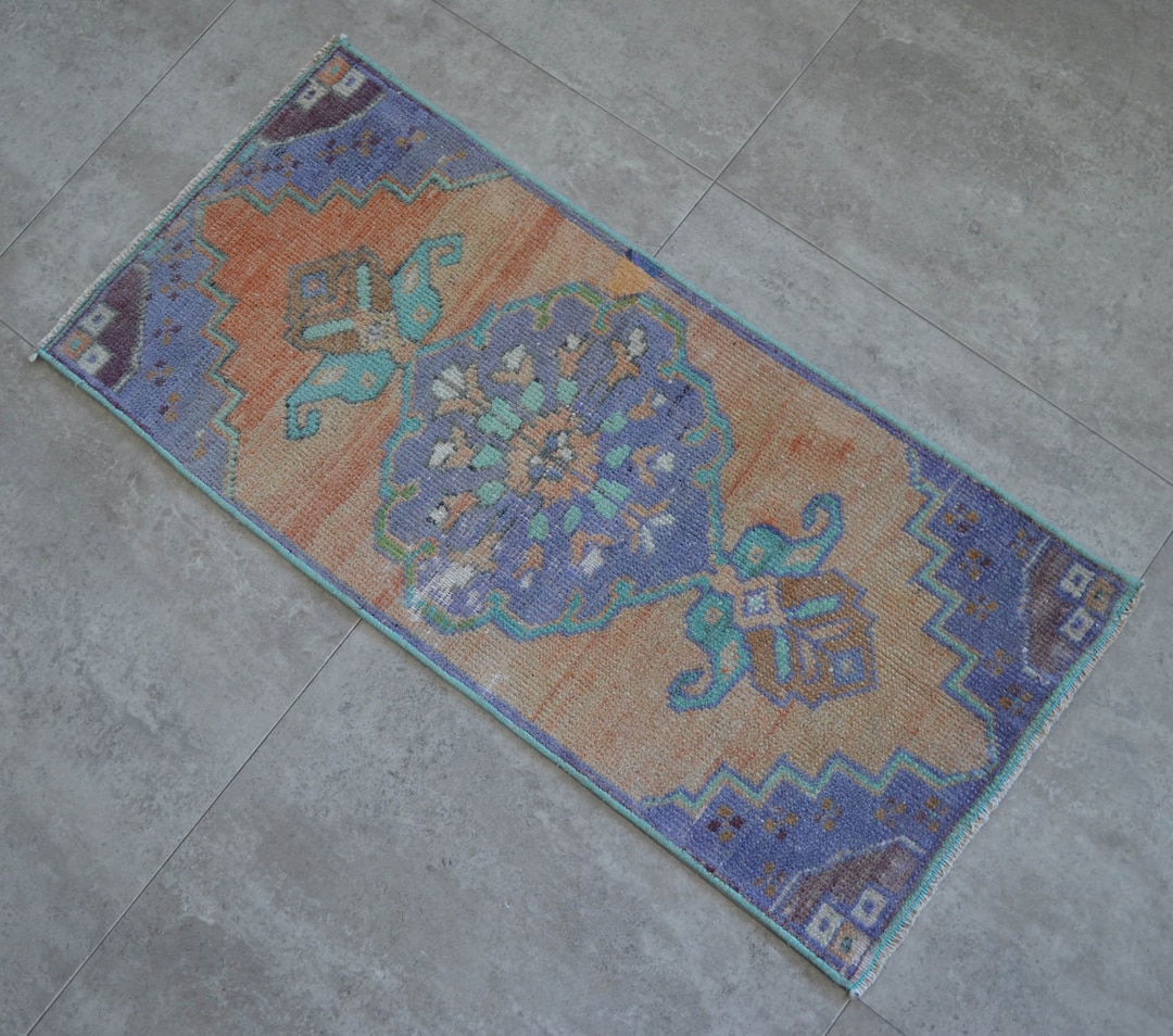 1x3 Rug Front of Bathroom Sink Rug Hand Knotted Small Rug Etsy.de