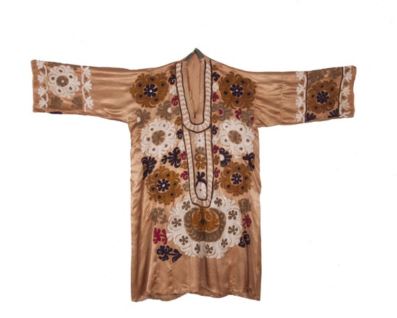 Vintage Embroidered Traditional dress from Tajikistan, Central Asia , Ships free with ups