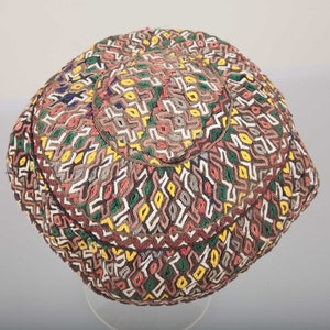 Vintage Turkmen HAT from YOMUD tribe , Central Asian Hat, ships free with ups