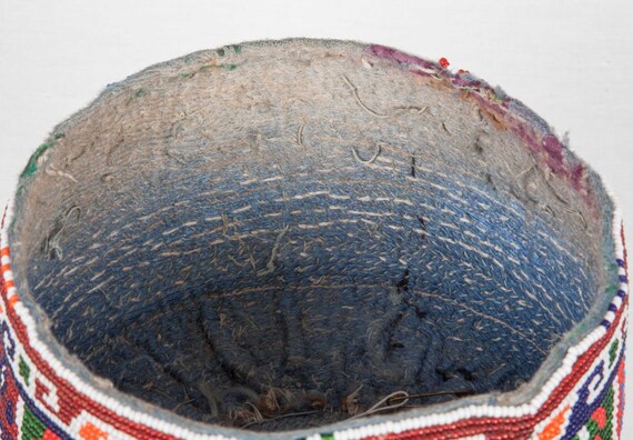 Vintage AFGHAN Beaded Tribal Hat ,shappo, Cap, Head Wear