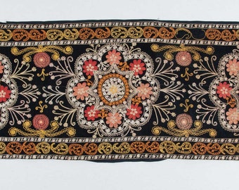 70.8 x 20.4 inches, Vintage , UZBEK Velvet SUZANI Wall Hanging Ships Free with Ups.