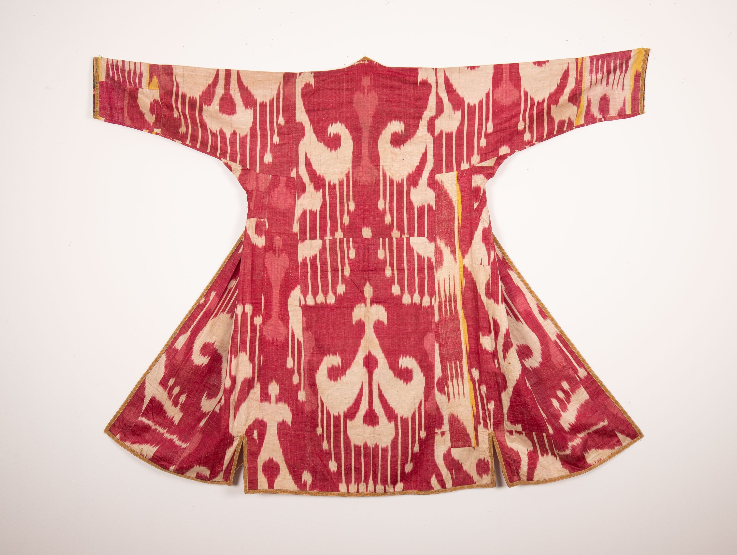 Antique Ikat Chapan, Caftan, Jacket From Uzbekistan Central Asia