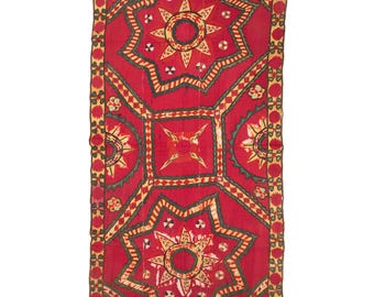 Antique UZBEK Phishkent / Tashkent SUZANI 7'9''x 3'7'' _ 238 x 110 cm SKU: 6702