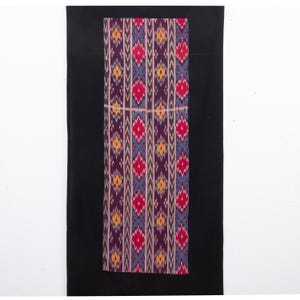 Antique Silk Ikat Fragment, L 19th C. Tajikistan, 45 x 133 cm / 17.7 x 52.3 in. SKU:6125