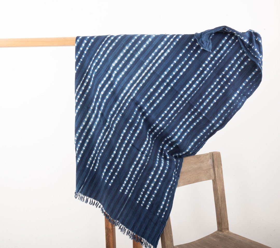 Vintage Indigo Cloth From Mali, Africa 122 X 160 Cm / 4' X 5'2