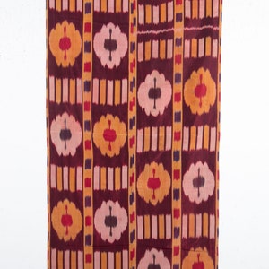 Pure Silk Ikat Panel , Early 20th C. 88 x 196 cm / 2&#39;8&#39;&#39; x 6&#39;4&#39;&#39; SKU:210343