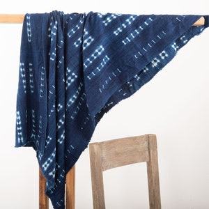 Vintage Indigo Cloth from Mali, Africa 108 x 153 cm / 3&#39;5&#39;&#39; x 5&#39;0&#39;&#39; SKU:7980