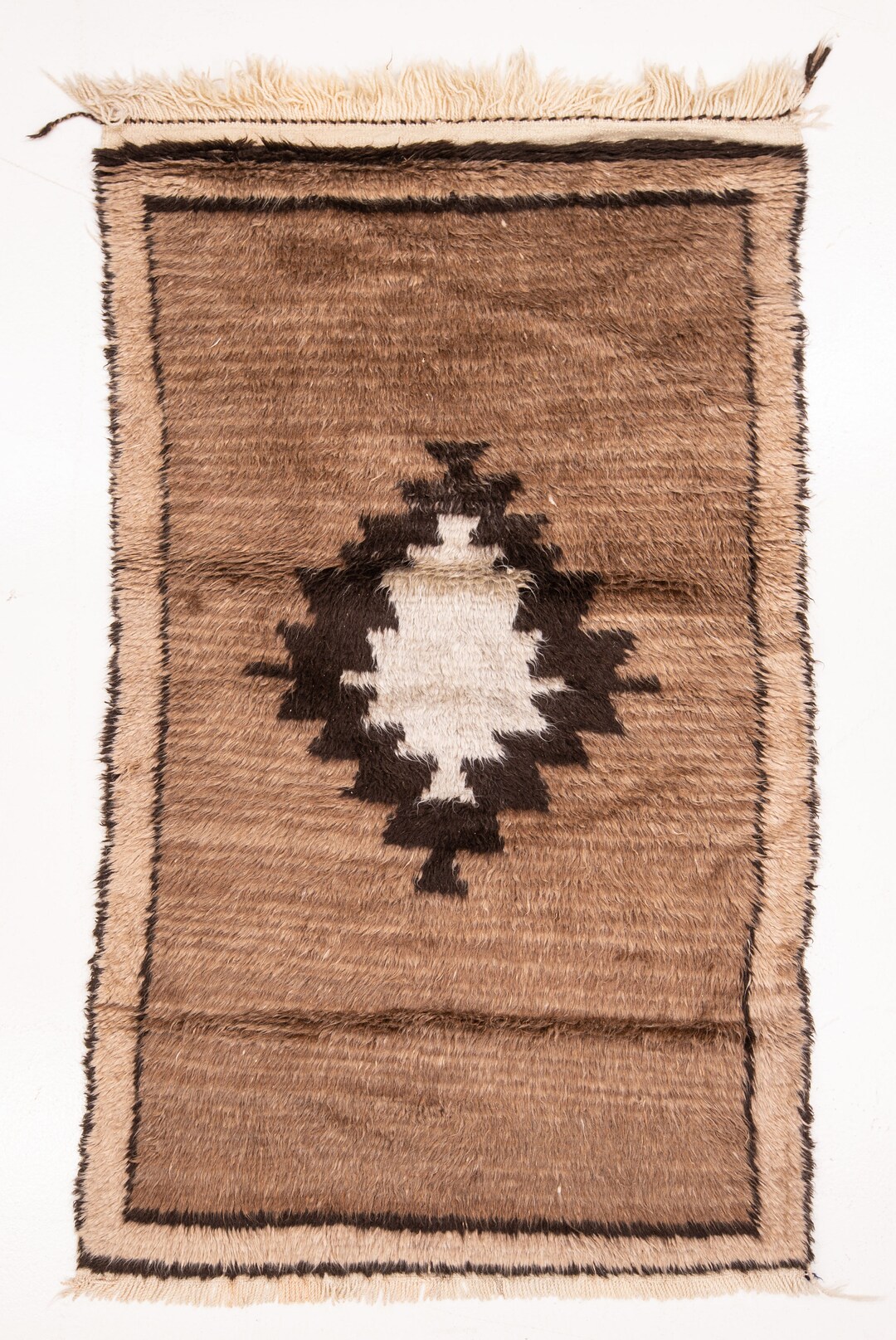 Real Aangola Rug Vintage Neutral , ANGORA TULU RUG, 1970s 194 X 117cm /6'3'' X 3'8 ...