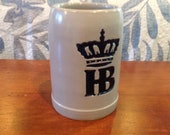 0.5 L HB Hofbrauhaus Beer Original King 7 Salt Glaze Stoneware Mug Stein