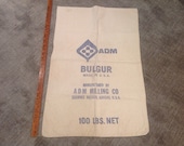 Vintage Sack, Grain Feed Sack, Cotton Sack Bag