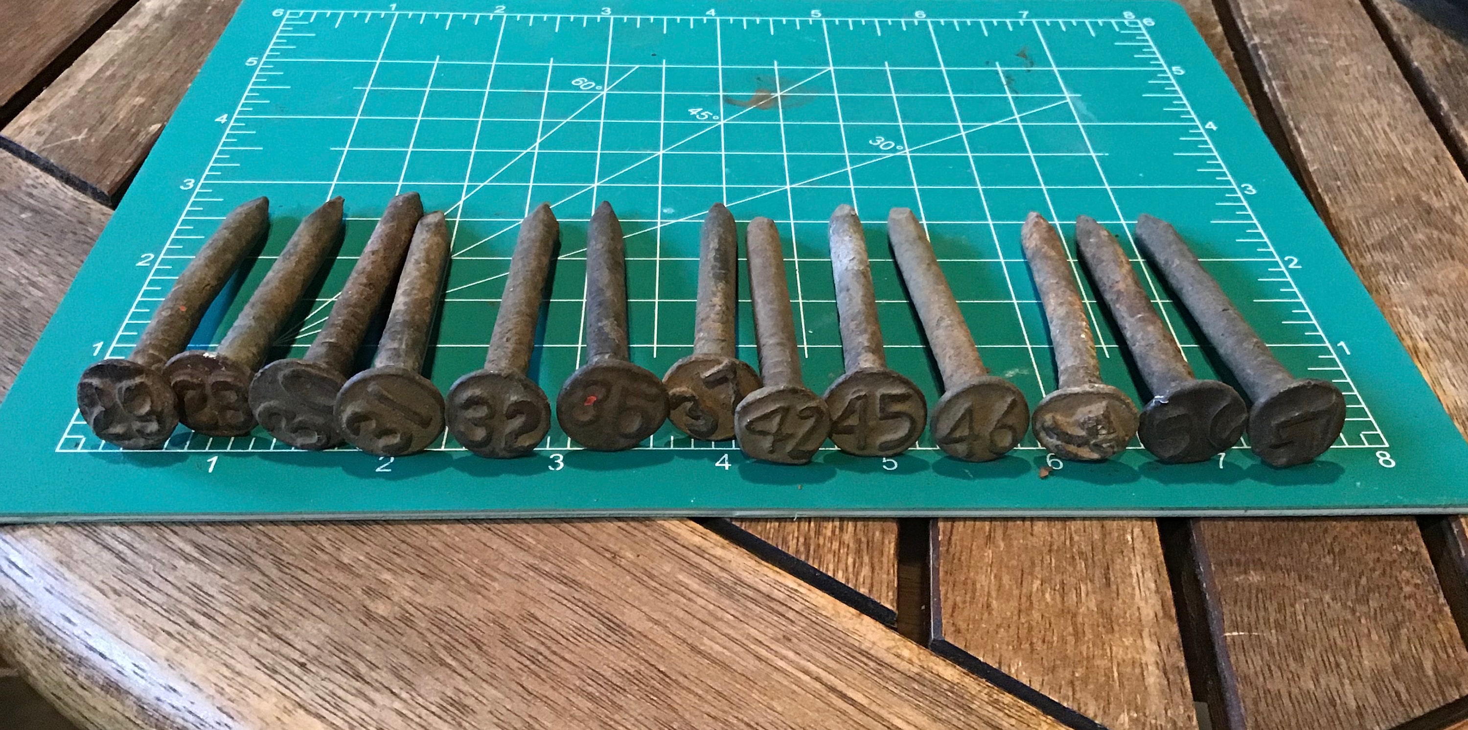 Antique Railroad Date Nails A Etsy