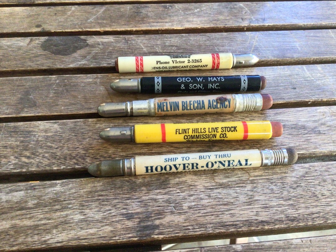 Lot of (5) Vintage BULLET PENCILS - K - Etsy
