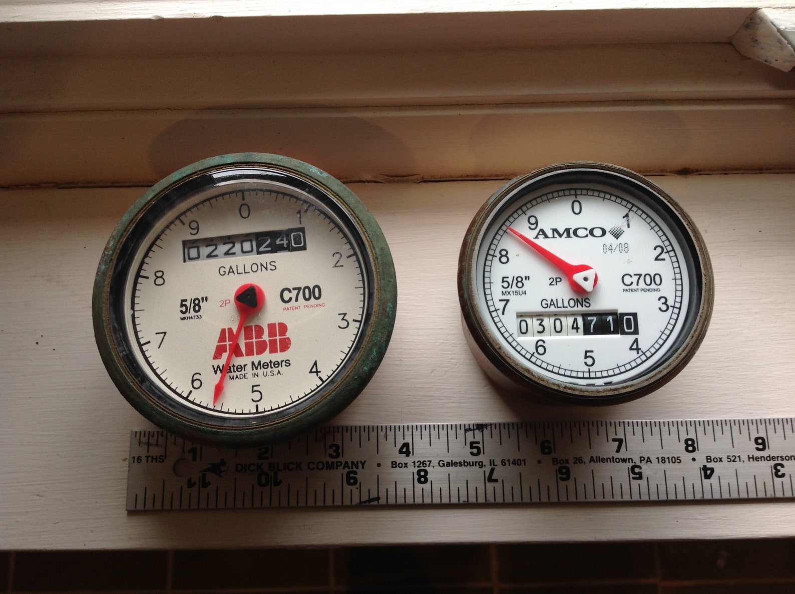 Pair 2vintage AMCO & ABB Copper Water Meters Etsy