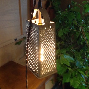 Vintage Cheese Grater Pendant Light