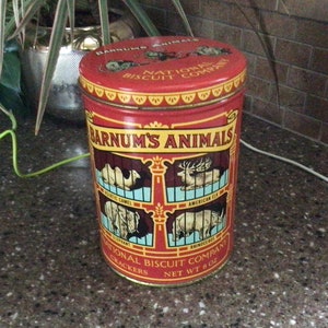 Vintage 1979 Barnum&#39;s Animal Cracker Tin by Nabisco - National Biscuit Company