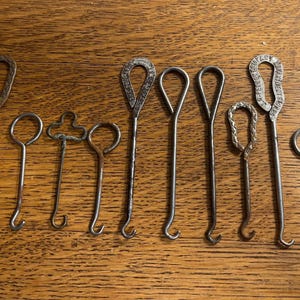 Lot Of 10 Antique Victorian Shoe Button Hooks Wire Boot Buttonhook