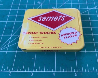 Vintage, 1950/60's Sucrets Antiseptic Throat Lozenges Tin - Empty