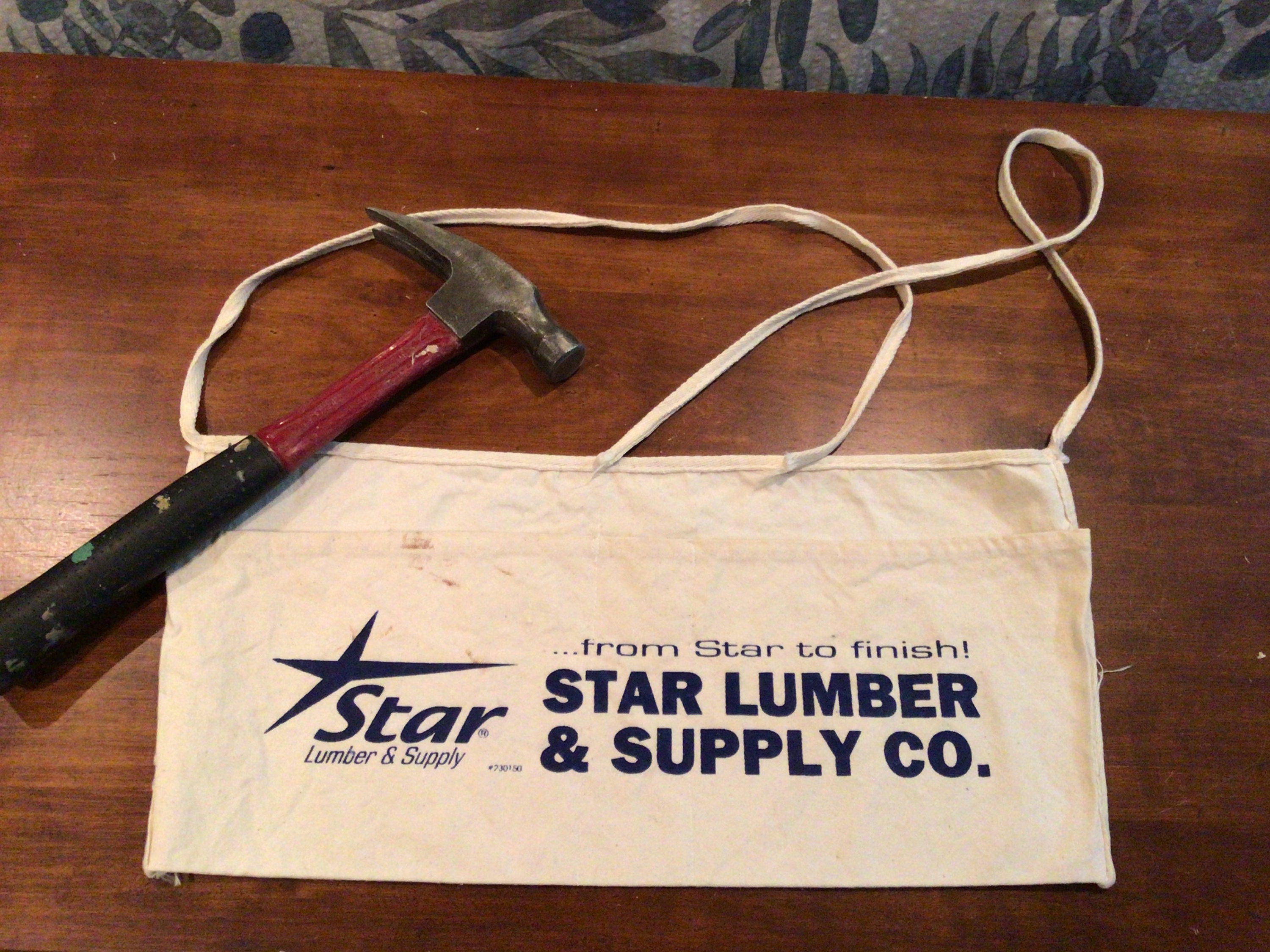 Vintage Carpenter Nail Apron Advertising Star Lumber & Supply - Etsy