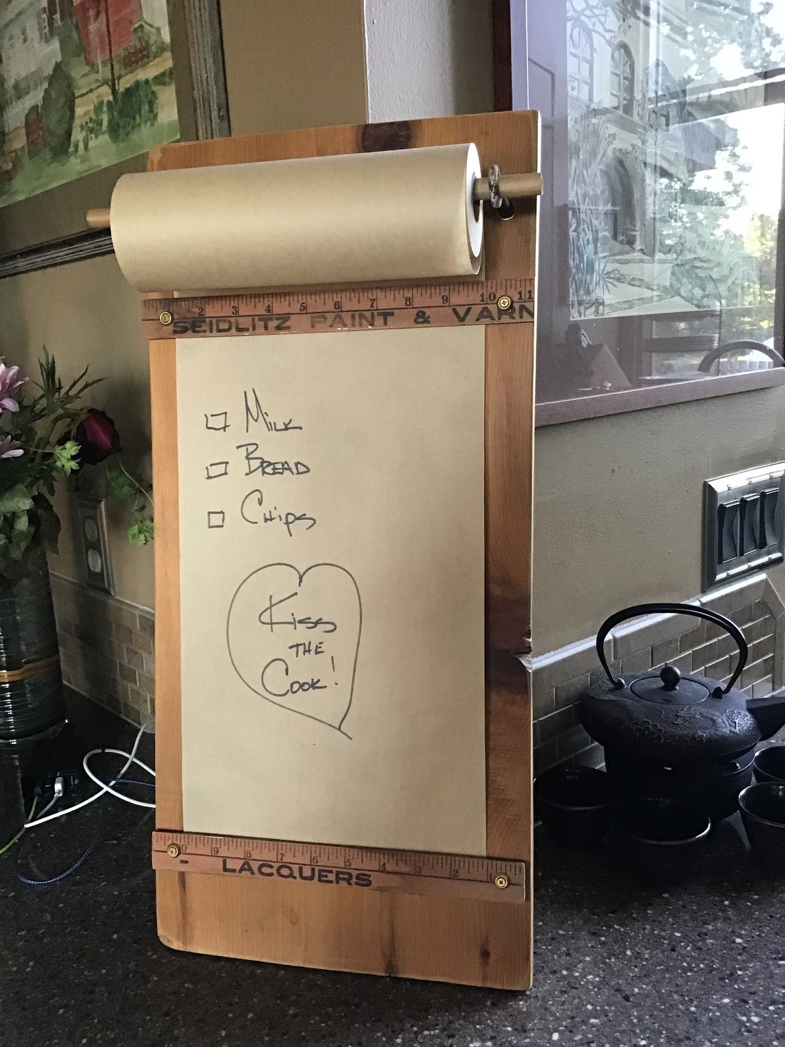 Kraft Paper Roll Wall Mounted Message Board/grocery List Etsy