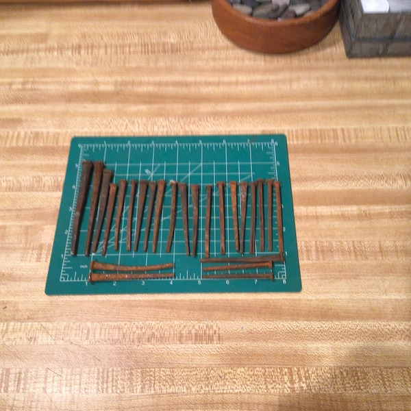 Antique Barn Nails Etsy