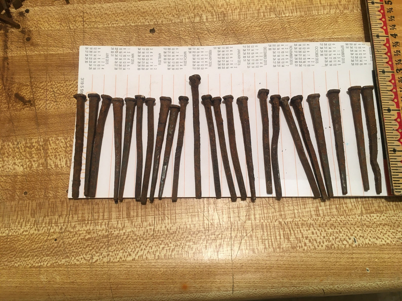 Antique Square Head Rusty Barn Nails Etsy