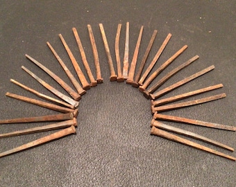 Lot of 25 Antique  3” Long SQUARE CUT NAILS