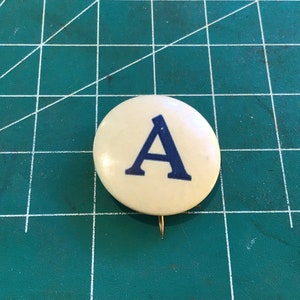 Rare Antique “A” 1910 PIN PINBACK Button St. Louis Button Co.
