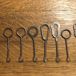 Lot Of 10 Antique Victorian Shoe Button Hooks Wire Boot Buttonhook -B