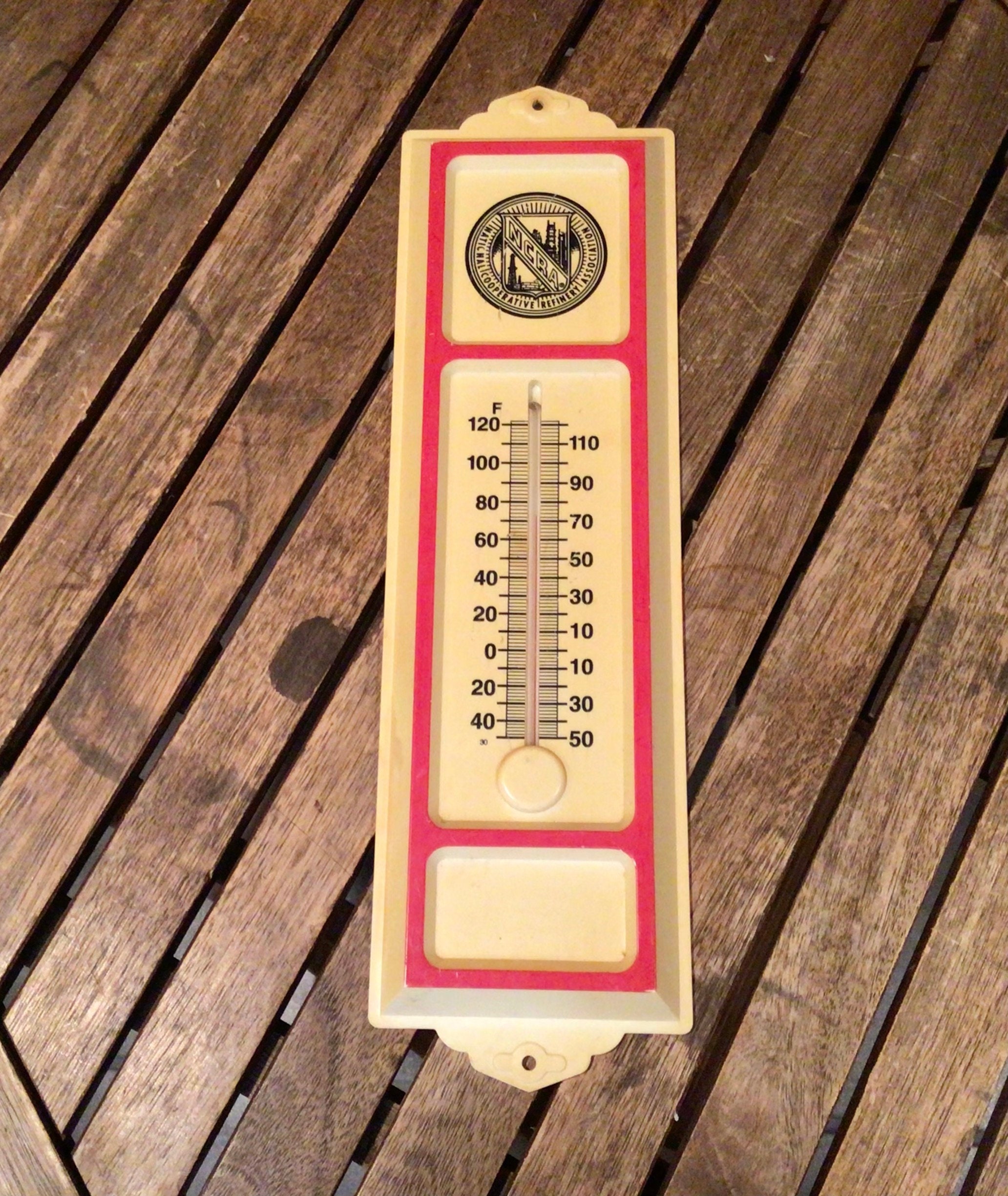 Vintage Ad Large 17” Tin Thermometers
