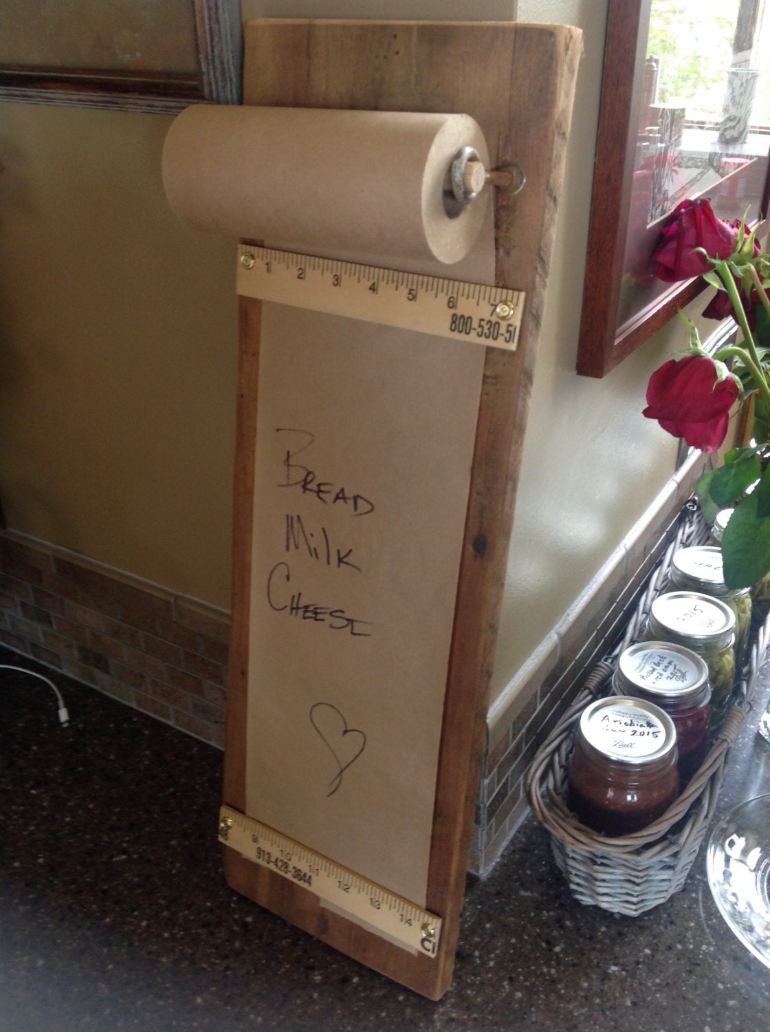 Kraft Paper Roll Wall Mounted Message Board/grocery List Etsy